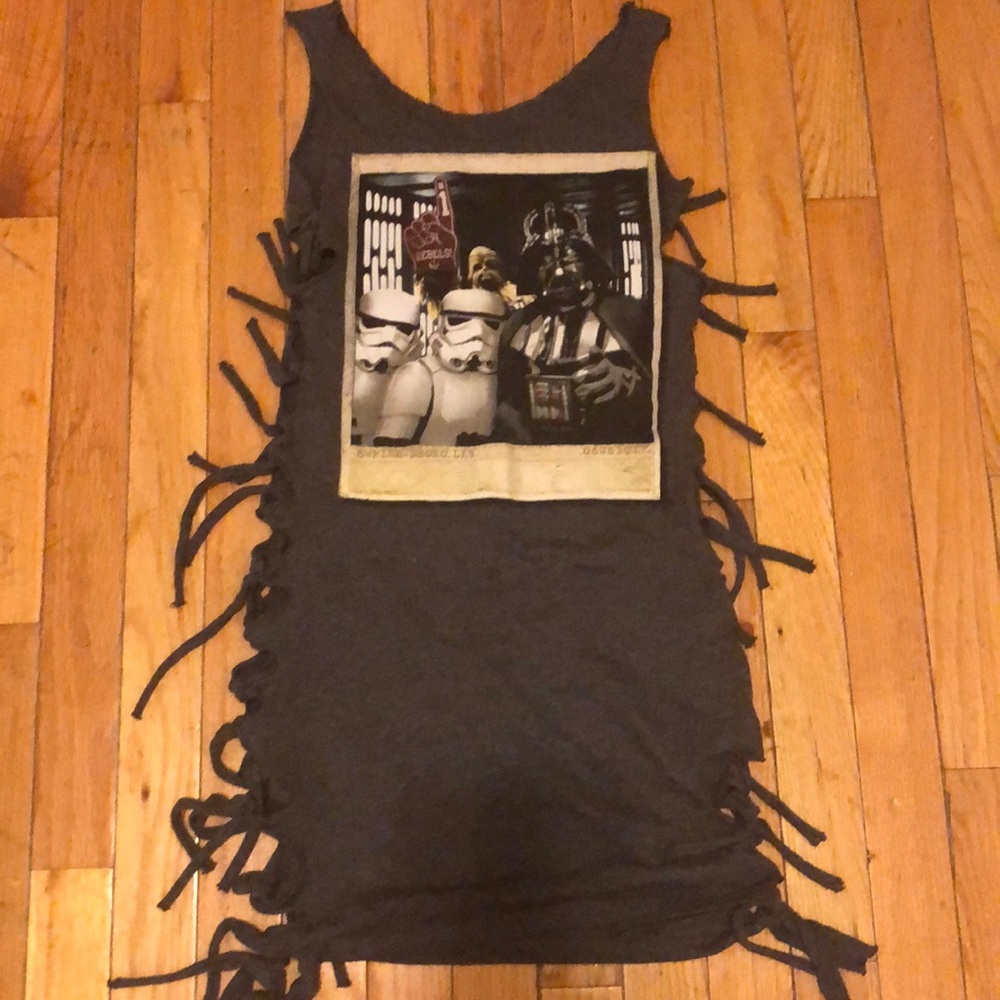 Stretch side-tie Star Warts tank top
